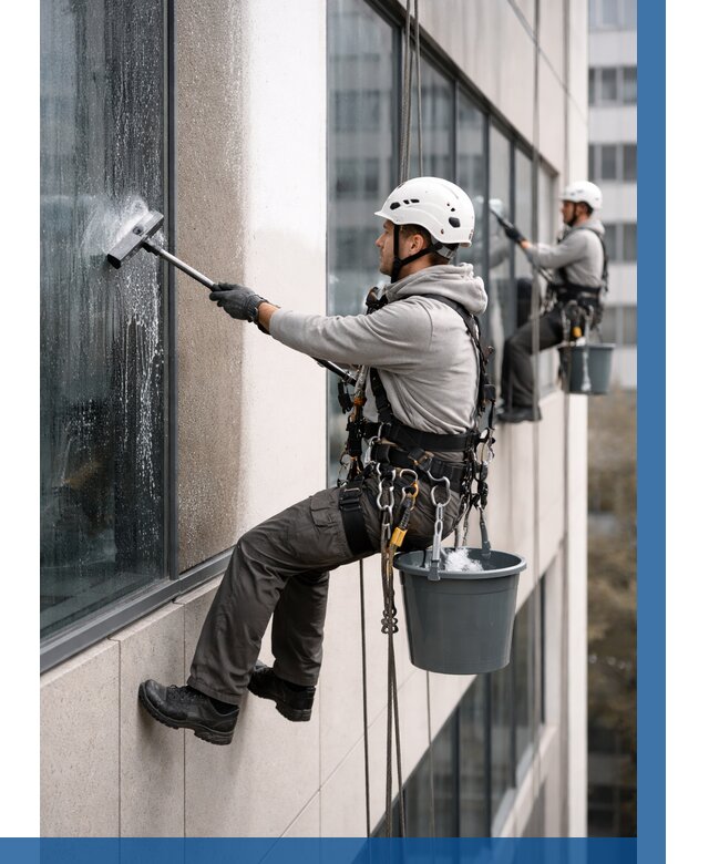 Мойка фасадов зданий в Первоуральске под ключ от 360 р. | ВЫСОТНИК-Прв