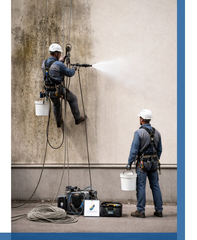 Очистка фасада от плесени в Первоуральске от 309 р. | ВЫСОТНИК-Прв