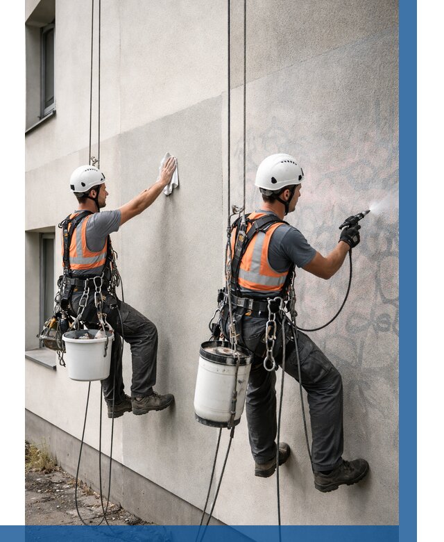 Антиграффити покрытие фасада в Первоуральске от 618 р. | ВЫСОТНИК-Прв