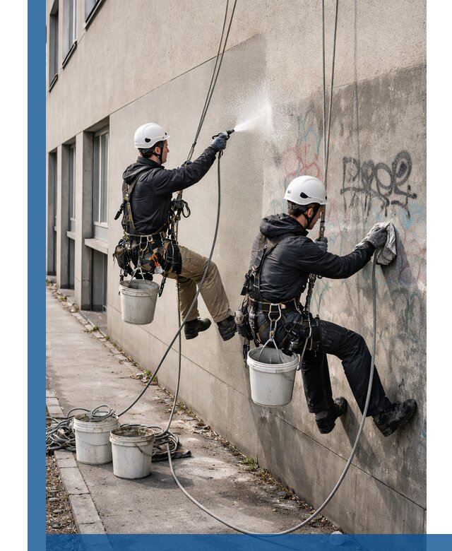 Антиграффити покрытие фасада с защитой от надписей в Первоуральске