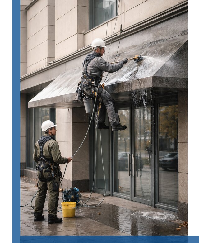 Профессиональная мойка козырьков и навесов в Первоуральске