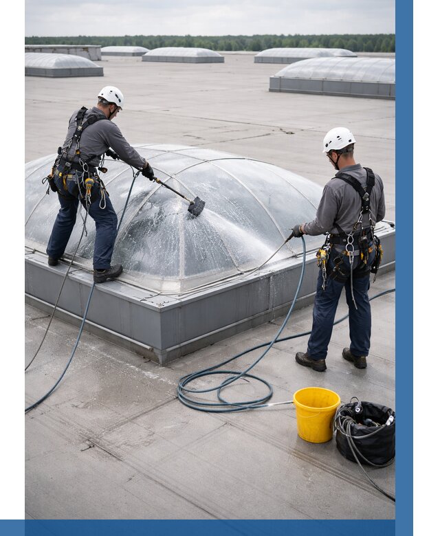 Мойка зенитных фонарей в Первоуральске, заказать от 4632 р. | ВЫСОТНИК-Прв