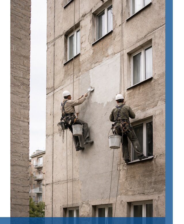 Косметический ремонт фасада в Первоуральске от 1132 р. | ВЫСОТНИК-Прв