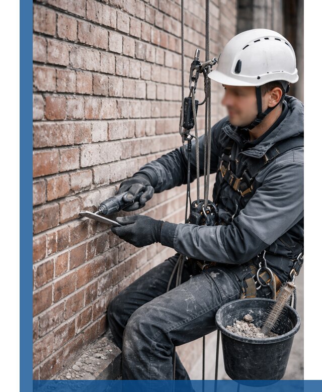 Расшивка кирпичных швов фасадов и стен, ремонт в Первоуральске