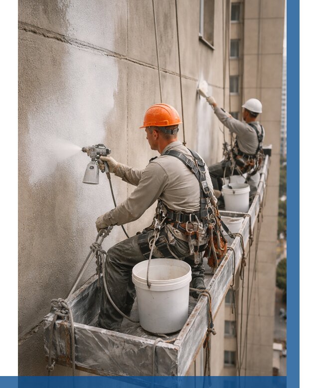 Грунтовка фасада на высоте в Первоуральске от 124 р. | ВЫСОТНИК-Прв