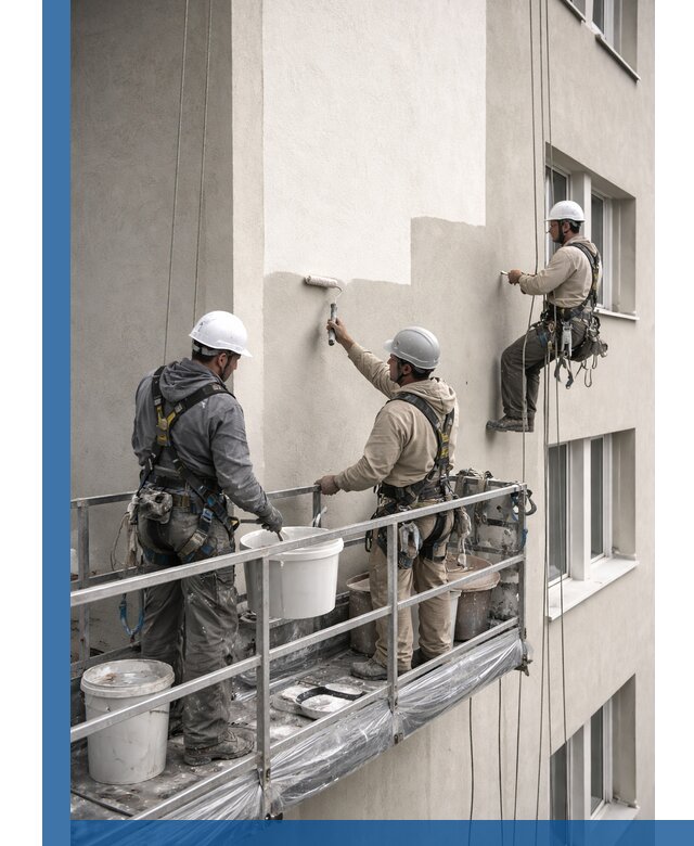 Покраска оштукатуренного фасада в Первоуральске под ключ с гарантией