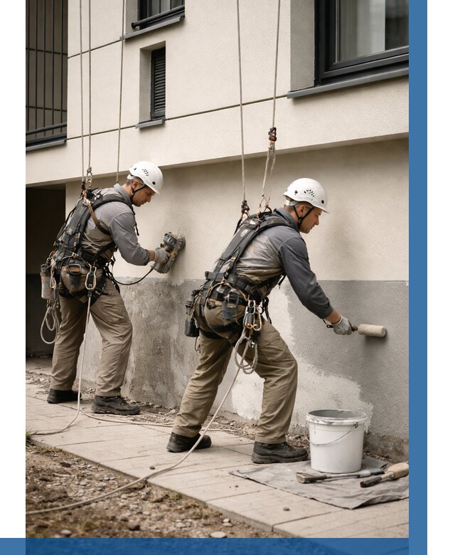 Окраска цоколя здания в Первоуральске от 463 р. под ключ | ВЫСОТНИК-Прв