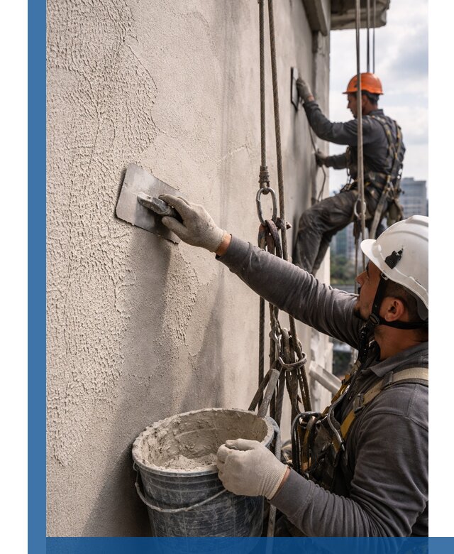 Декоративная штукатурка фасада с утеплением и защитой в Первоуральске