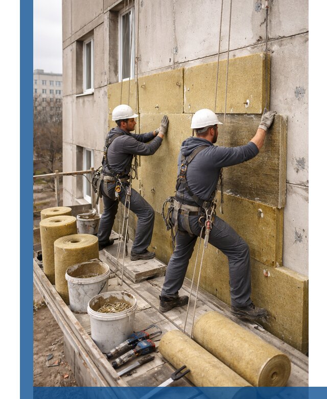 Утепление фасада минватой в Первоуральске под ключ с гарантией