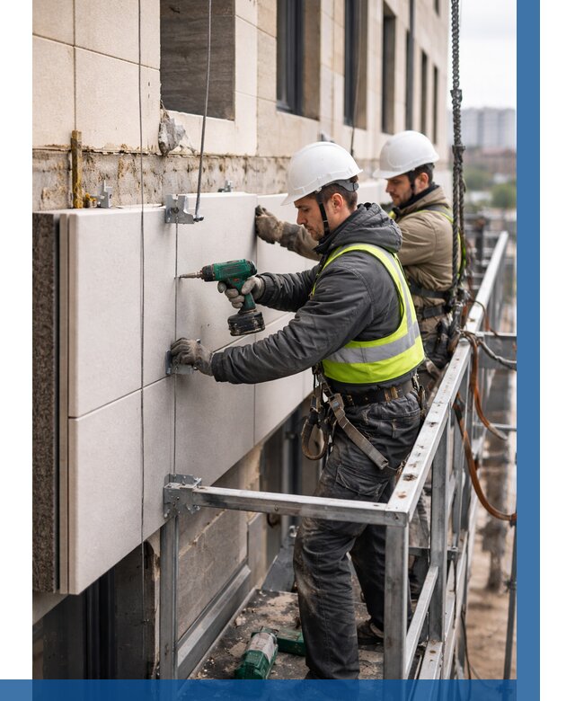 Монтаж фасадных термопанелей в Первоуральске от 1544 р. | ВЫСОТНИК-Прв