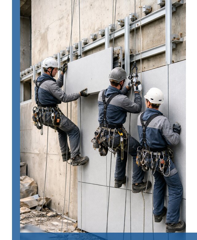 Монтаж вентилируемого фасада в Первоуральске под ключ с гарантией качества