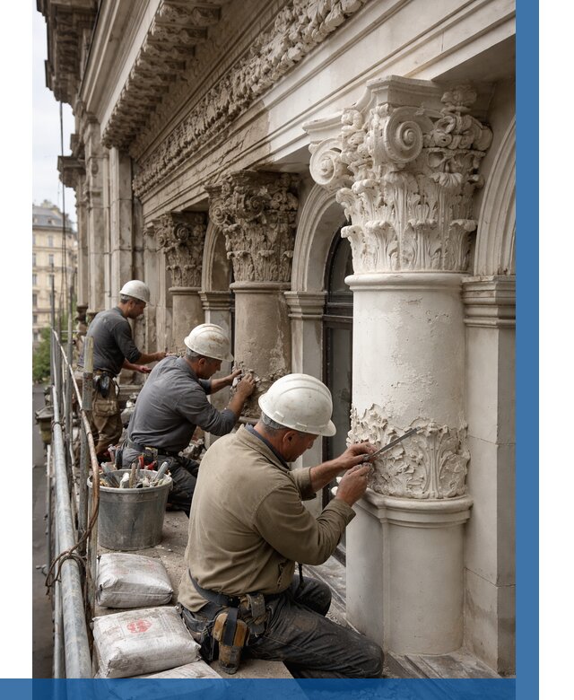 Реставрация фасадной лепнины в Первоуральске от 2573 р. | ВЫСОТНИК-Прв