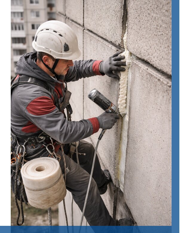 Утепление межпанельных швов в Первоуральске от 721 р. | ВЫСОТНИК-Прв