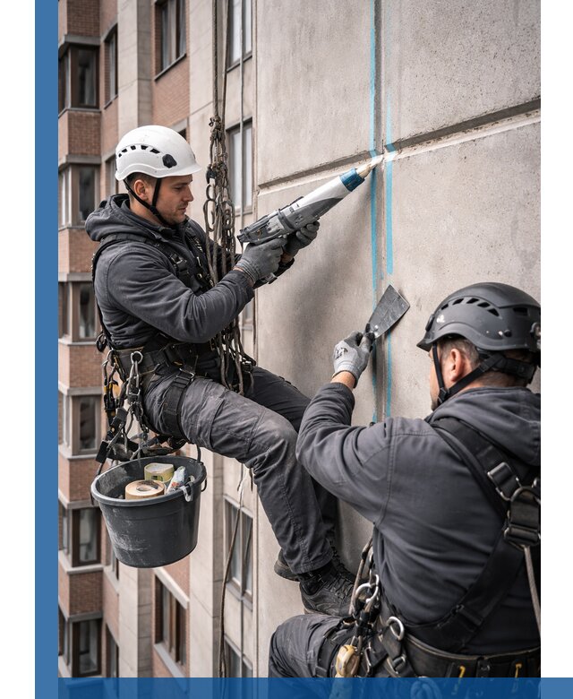 Вторичная герметизация швов фасада и кровли в Первоуральске