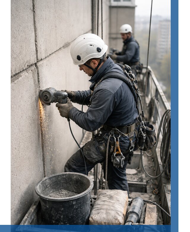 Штробление межпанельных швов в Первоуральске от 1235 р. | ВЫСОТНИК-Прв