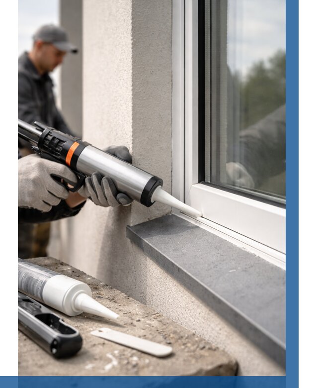 Герметизация монтажных швов окон в Первоуральске от 669 р. | ВЫСОТНИК-Прв