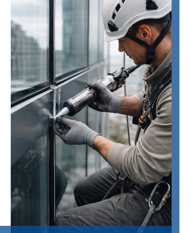 Герметизация стыков витража в Первоуральске от 1235 р. | ВЫСОТНИК-Прв