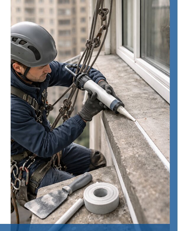 Герметизация балконного козырька в Первоуральске от 4632 р. | ВЫСОТНИК-Прв