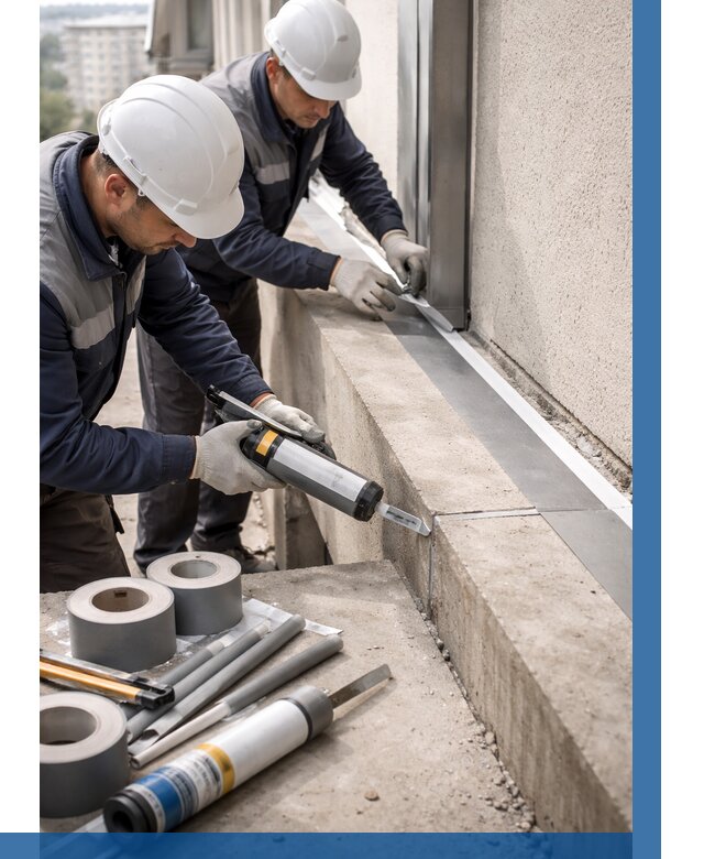 Герметизация примыкания балкона в Первоуральске от 4632 р. | ВЫСОТНИК-Прв