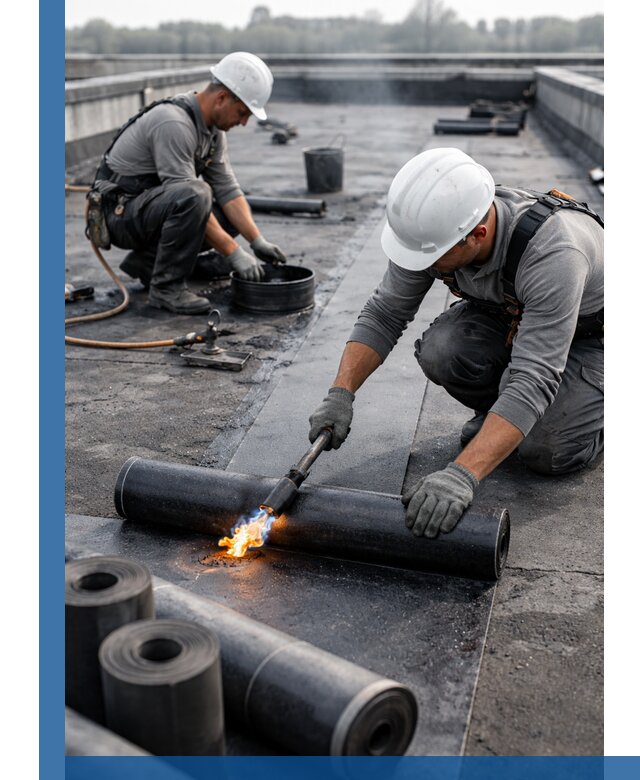 Ремонт рулонной кровли в Первоуральске герметизация и восстановление