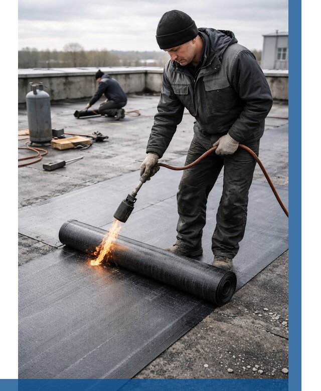 Ремонт наплавляемой кровли в Первоуральске от 721 р. | ВЫСОТНИК-Прв