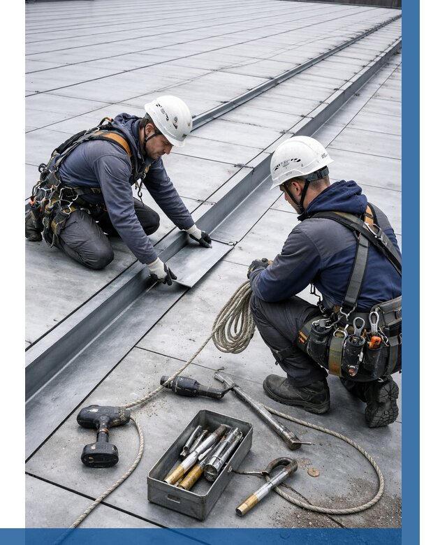 Ремонт фальцевой кровли в Первоуральске от 721 р. | ВЫСОТНИК-Прв