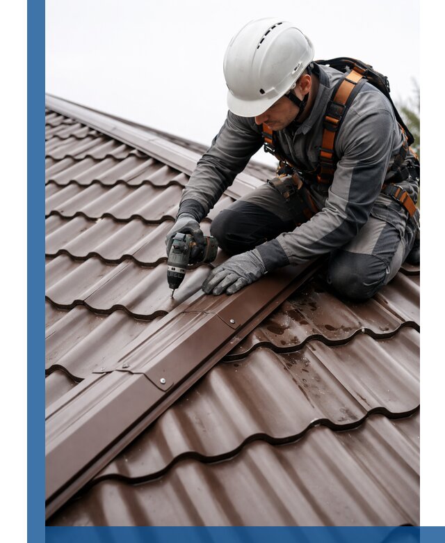 Ремонт металлочерепицы на крыше в Первоуральске профессионально