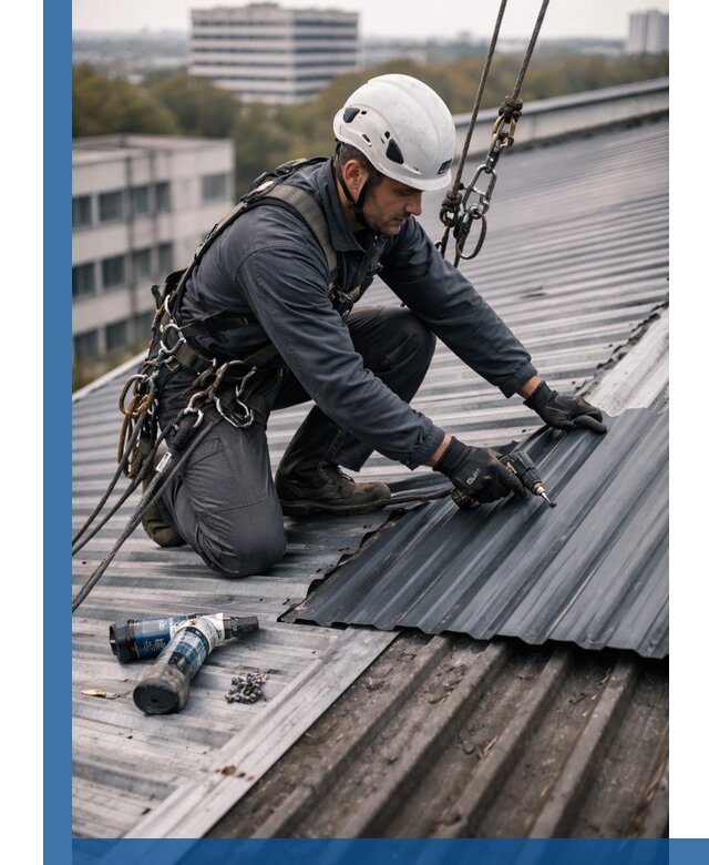 Ремонт профнастила на кровле в Первоуральске, работы под ключ