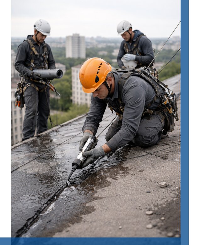 Устранение протечек кровли в Первоуральске от 12352 р. | ВЫСОТНИК-Прв