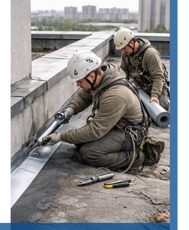 Ремонт кровельных примыканий в Первоуральске от 1235 р. | ВЫСОТНИК-Прв