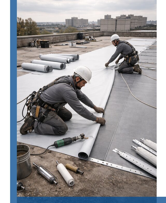 Монтаж мембранной кровли в Первоуральске для промышленных зданий