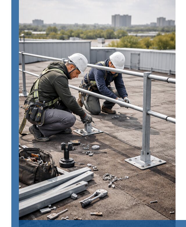 Монтаж кровельного ограждения в Первоуральске под ключ с гарантией