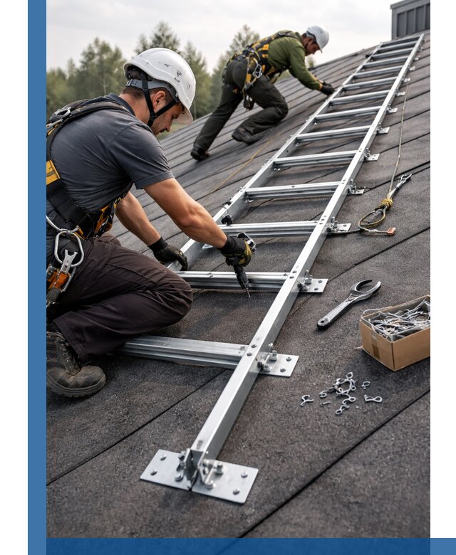 Профессиональный монтаж кровельной лестницы в Первоуральске под ключ