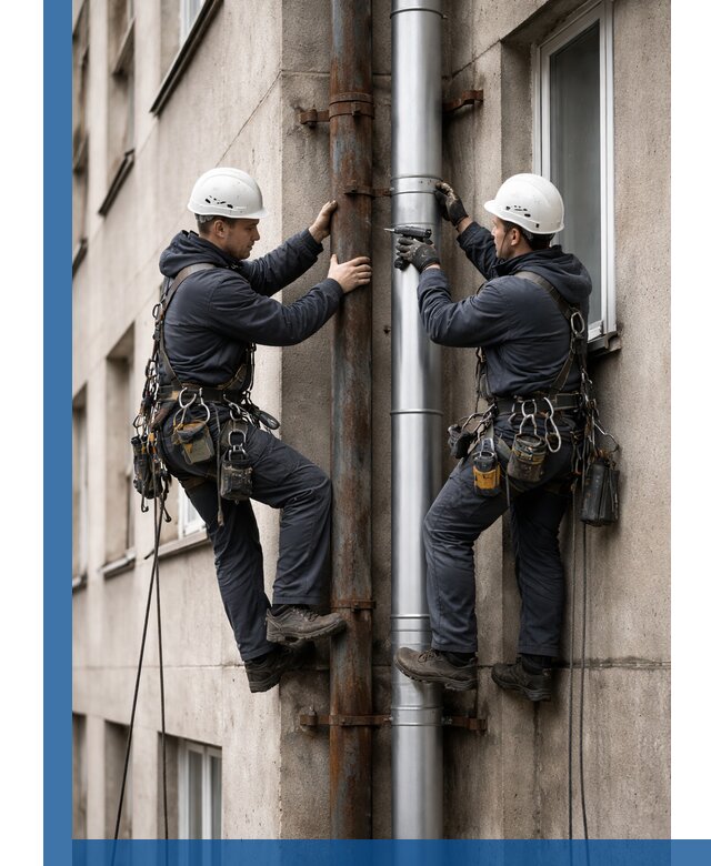 Замена водосточных труб в Первоуральске: монтаж и демонтаж под ключ