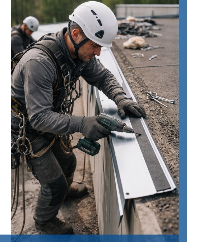 Монтаж капельника на кровле в Первоуральске от 309 р. | ВЫСОТНИК-Прв