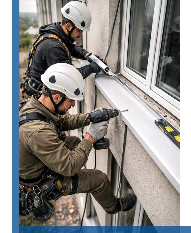 Профессиональный монтаж оконных отливов и отведения воды в Первоуральске