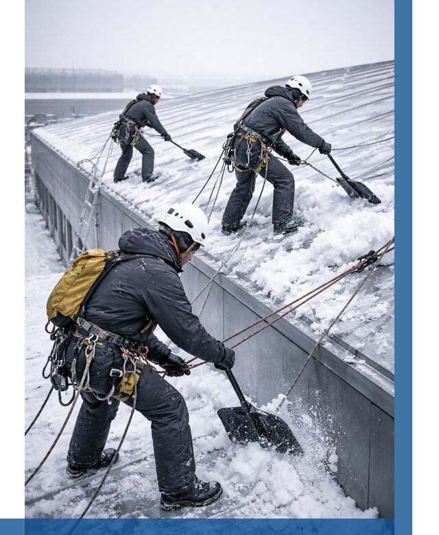 Очистка навесов от снега в Первоуральске от 4632 р. | ВЫСОТНИК-Прв