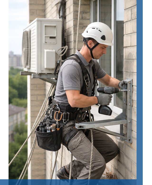 Установка кронштейнов кондиционера в Первоуральске от 3603 р. | ВЫСОТНИК-Прв