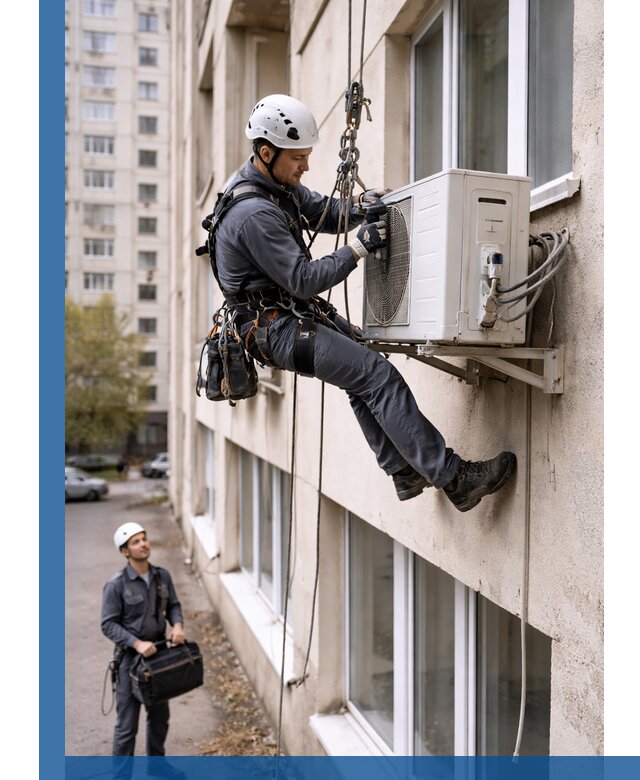 Демонтаж внешнего блока кондиционера в Первоуральске профессионально