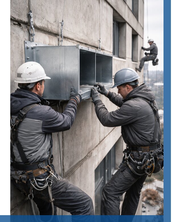 Монтаж вентиляционных коробов в Первоуральске от 3088 р. | ВЫСОТНИК-Прв