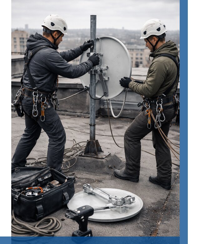 Демонтаж антенн на крыше в Первоуральске от 4632 р. | ВЫСОТНИК-Прв