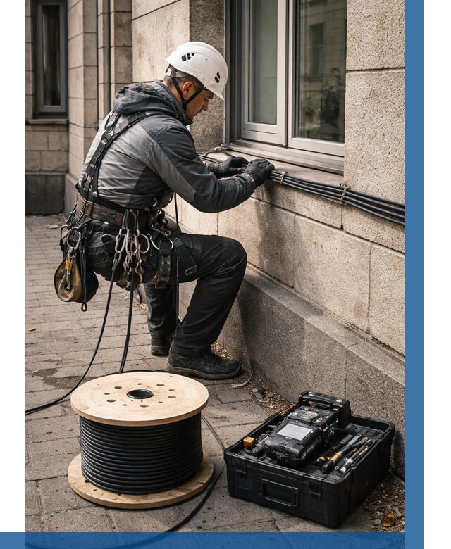 Прокладка оптоволоконного кабеля в Первоуральске от 823 р. | ВЫСОТНИК-Прв