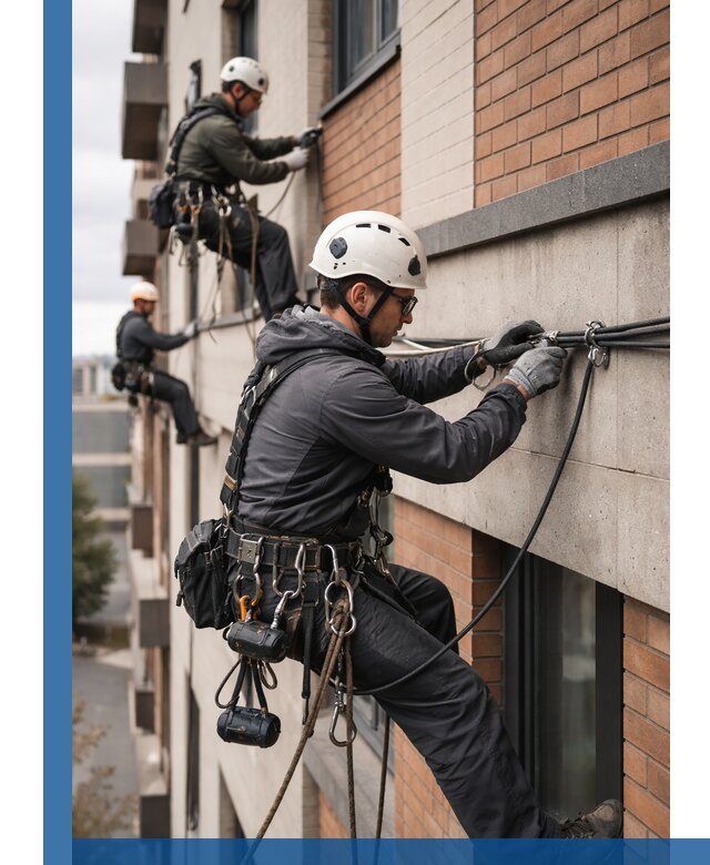 Крепление кабеля на фасаде монтаж и крепеж в Первоуральске