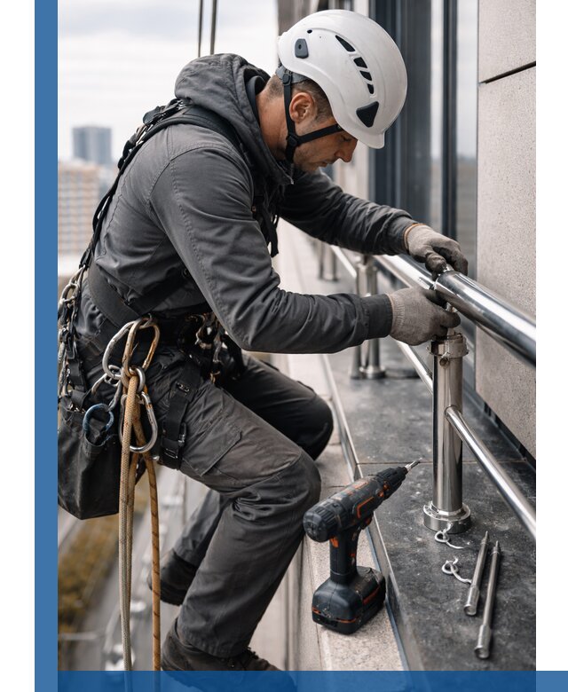 Монтаж ограждений на высоте в Первоуральске для зданий и конструкций