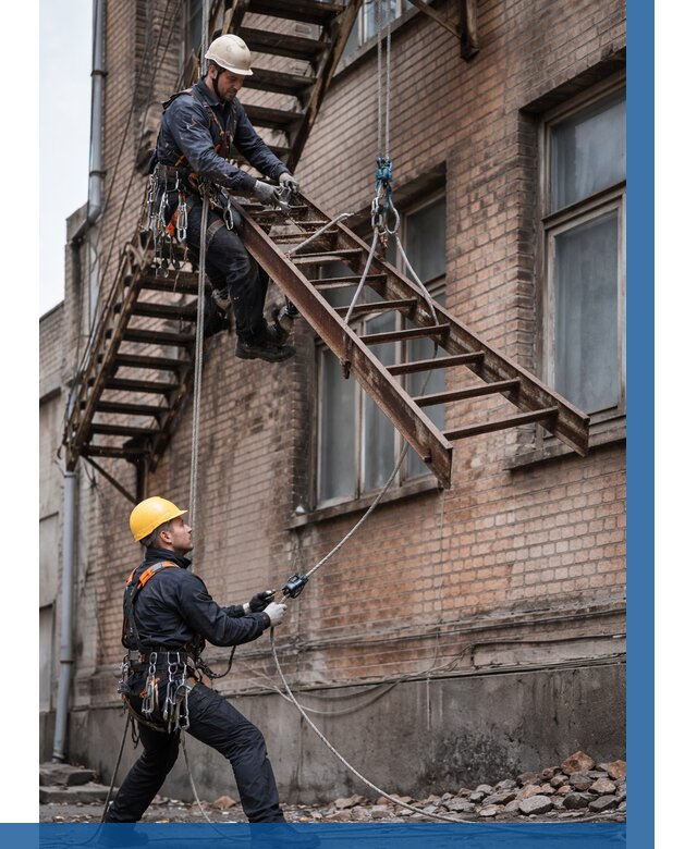 Демонтаж пожарной лестницы в Первоуральске от 12352 р. | ВЫСОТНИК-Прв