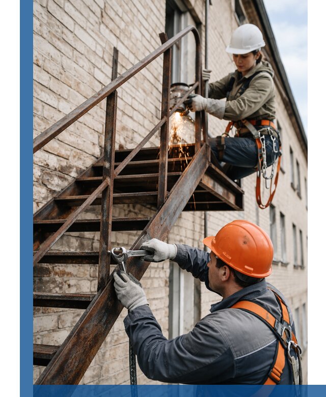 Ремонт и восстановление пожарных лестниц с выездом в Первоуральске