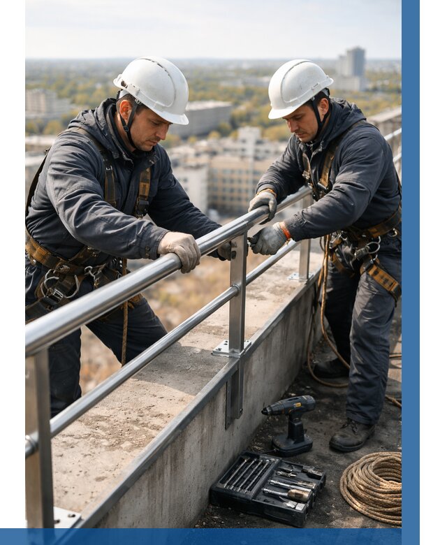 Монтаж перил на высоте в Первоуральске от 2573 р. | ВЫСОТНИК-Прв