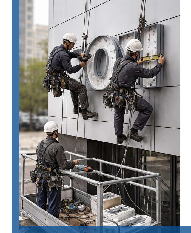 Профессиональный монтаж световых букв в Первоуральске под ключ