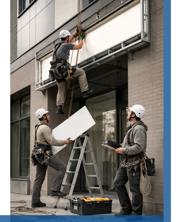 Монтаж светового короба в Первоуральске от 6690 р. | ВЫСОТНИК-Прв