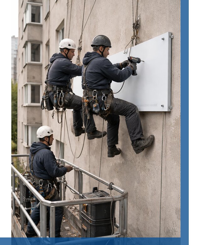 Монтаж табличек и указателей в Первоуральске от 3603 р. | ВЫСОТНИК-Прв